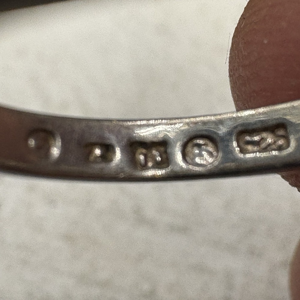 925 Sterling CZ Baguette Band Ring Size 5.25 1.66g Thailand READ - Picture 9 of 10